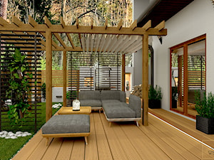 Przydomowe patio - Taras, styl skandynawski - zdjęcie od Pracownia Projektowa WnętrzaBBM