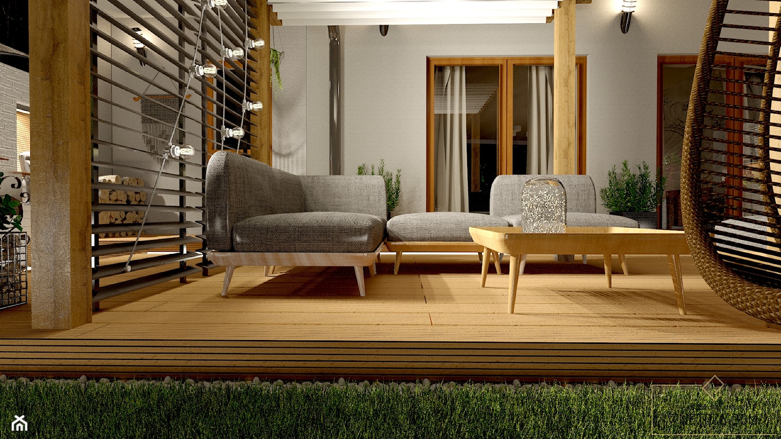 Przydomowe patio - Taras, styl nowoczesny - zdjęcie od Pracownia Projektowa WnętrzaBBM - Homebook
