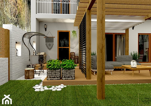 Przydomowe patio - Taras, styl tradycyjny - zdjęcie od Pracownia Projektowa WnętrzaBBM