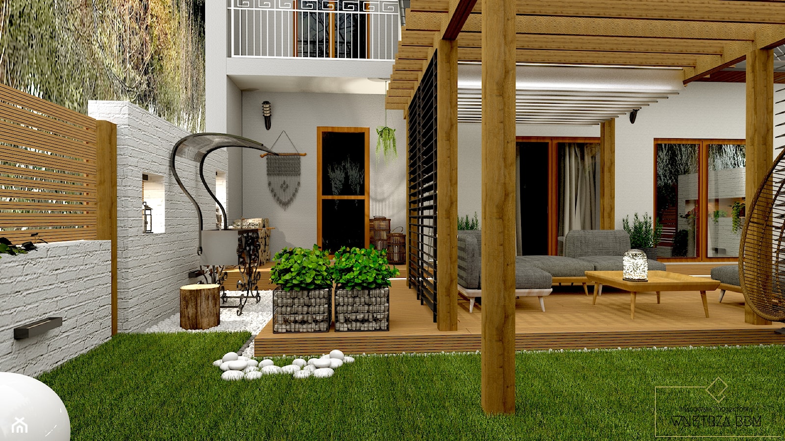Przydomowe patio - Taras, styl tradycyjny - zdjęcie od Pracownia Projektowa WnętrzaBBM - Homebook