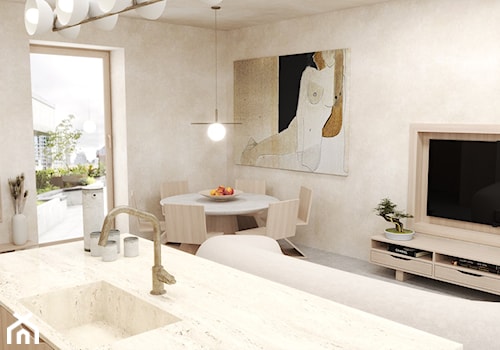Mieszkanie w Centrum Warszawy - Salon, styl minimalistyczny - zdjęcie od MARE ART Interiors