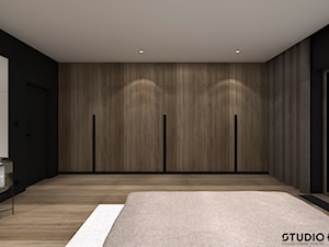 Projekt wnętrza domu jednorodzinnego - Sypialnia, styl nowoczesny - zdjęcie od STUDIO-F