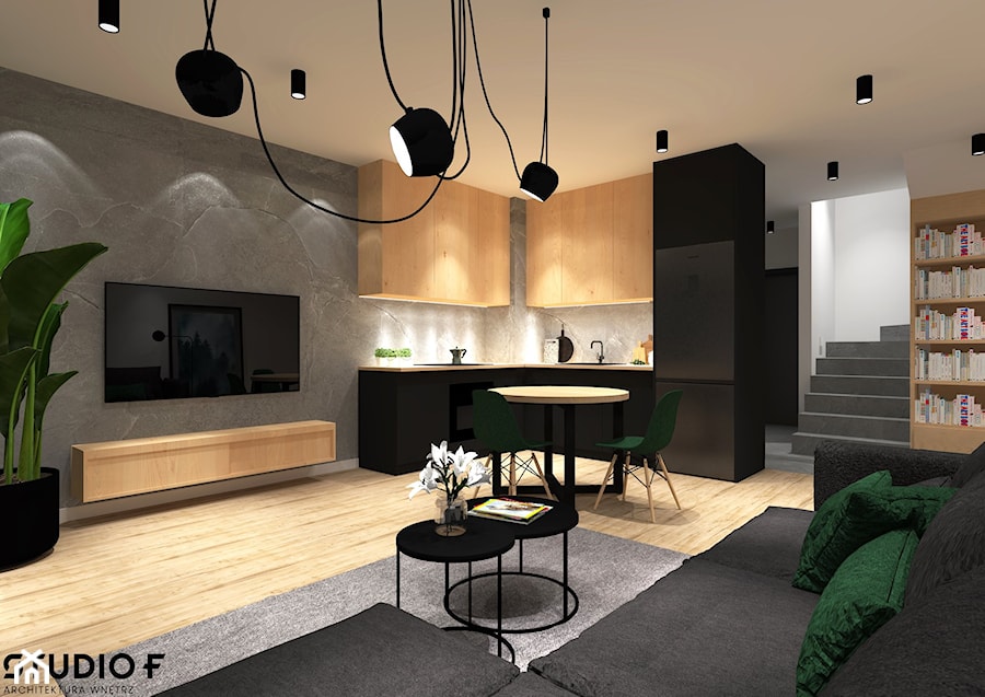 Projekt wnętrz domu Łódź - Kuchnia, styl minimalistyczny - zdjęcie od STUDIO-F
