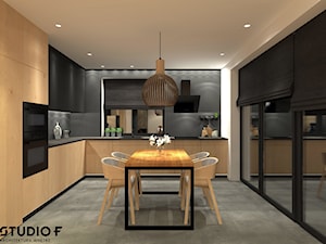Projekt wnętrz domu Łagiewniki - Kuchnia, styl minimalistyczny - zdjęcie od STUDIO-F