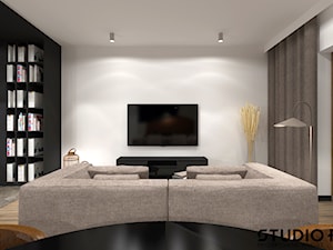 Projekt wnętrza domu jednorodzinnego - Salon, styl nowoczesny - zdjęcie od STUDIO-F
