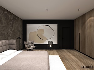 Projekt wnętrza domu jednorodzinnego - Sypialnia, styl nowoczesny - zdjęcie od STUDIO-F