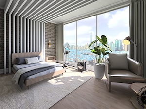 Sypialnia w apartamencie hotelowym - Sypialnia, styl nowoczesny - zdjęcie od KZPA