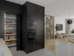Spacerowa- Projekt aranżacji wnętrza w domu jednorodzinnym. - Kuchnia, styl nowoczesny - zdjęcie od E K R I Pracownia Architektoniczna