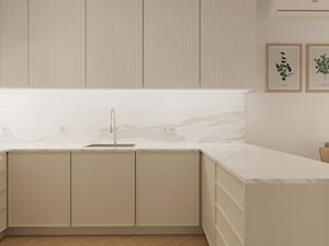 Strefa dzienna mieszkania w Poznaniu - Kuchnia, styl minimalistyczny - zdjęcie od E Home Design