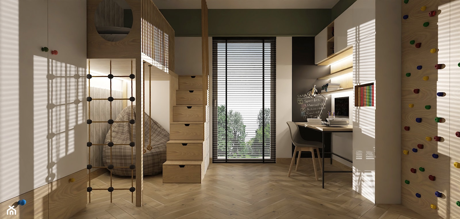 Pokój chłopca z piętrowym łóżkiem - Pokój dziecka, styl nowoczesny - zdjęcie od E Home Design - Homebook