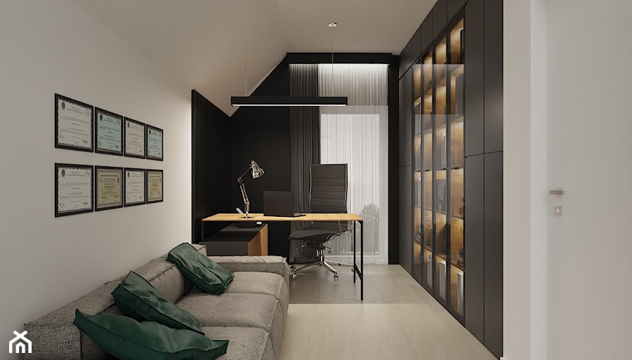 Projekt biura w domu - Biuro, styl nowoczesny - zdjęcie od E Home Design