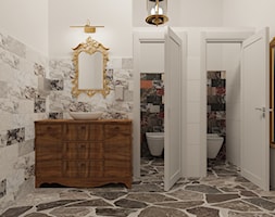 Łazienka z antykami i marmurem - Łazienka, styl tradycyjny - zdjęcie od E Home Design - Homebook