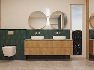 Zielona łazienka - Łazienka, styl nowoczesny - zdjęcie od E Home Design