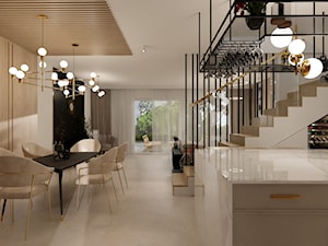 Projekt eleganckiego domu pod Wrocławiem - Jadalnia, styl glamour - zdjęcie od E Home Design