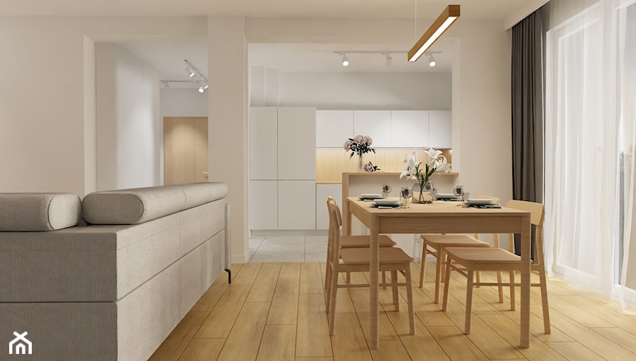 Jasne mieszkanie na wynajem - Jadalnia, styl nowoczesny - zdjęcie od E Home Design