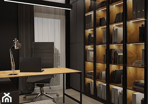 Projekt biura w domu - Biuro, styl nowoczesny - zdjęcie od E Home Design