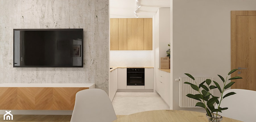 Kawalerka na wynajem - Kuchnia, styl nowoczesny - zdjęcie od E Home Design