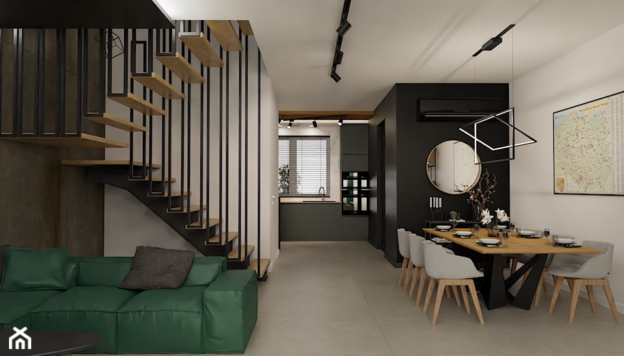 Projekt domu pod Kaliszem - Jadalnia, styl nowoczesny - zdjęcie od E Home Design