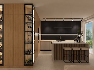 Projekt przebudowy domu parterowego - Kuchnia, styl nowoczesny - zdjęcie od E Home Design