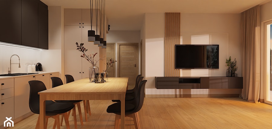 Klimatyczne mieszkanie na wynajem w Kaliszu - Salon, styl nowoczesny - zdjęcie od E Home Design