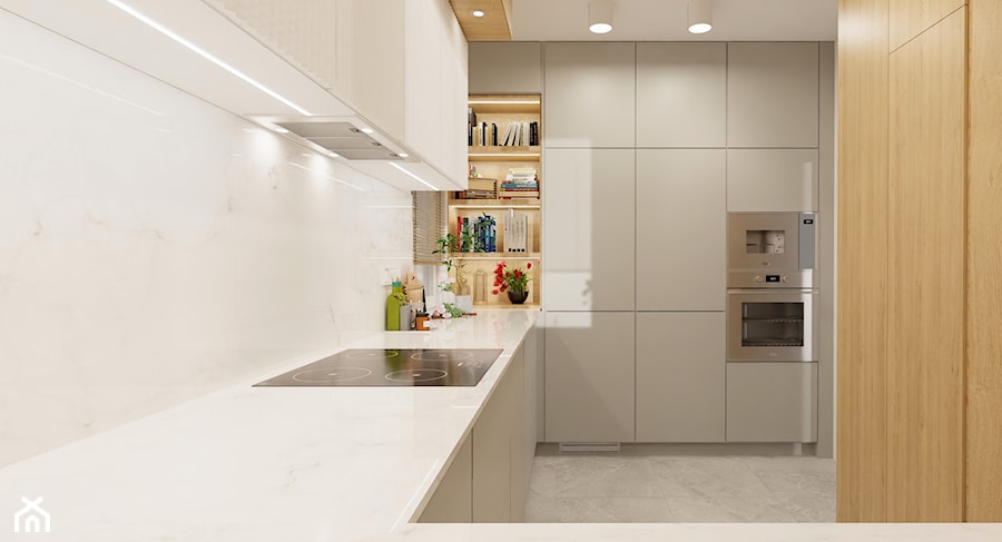Projekt nowoczesnej jasnej kuchni - Kuchnia, styl nowoczesny - zdjęcie od E Home Design