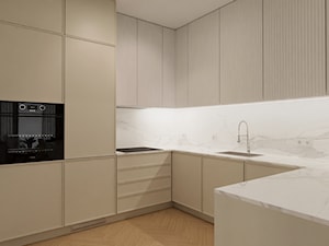 Strefa dzienna mieszkania w Poznaniu - Kuchnia, styl minimalistyczny - zdjęcie od E Home Design