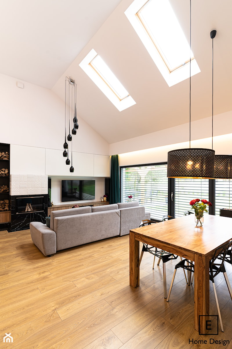Dom nad zalewem Murowaniec - 130 m2 - Salon, styl nowoczesny - zdjęcie od E Home Design