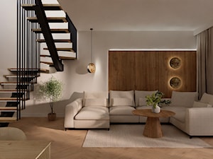 Salon w stylu Japandi - zdjęcie od E Home Design