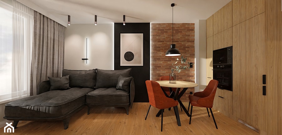 Mieszkanie w Poznaniu - Salon, styl industrialny - zdjęcie od E Home Design