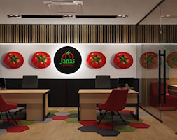 Projekt "pomidorowego" biura - Biuro, styl nowoczesny - zdjęcie od E Home Design - Homebook