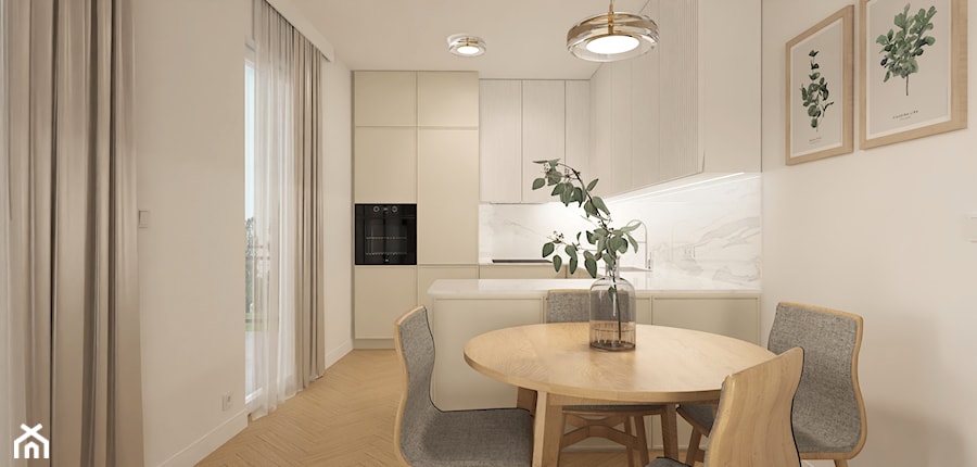 Strefa dzienna mieszkania w Poznaniu - Jadalnia, styl minimalistyczny - zdjęcie od E Home Design