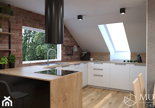 Loft pod Rzeszowem - Kuchnia, styl industrialny - zdjęcie od Murjas Design Projektowanie wnetrz