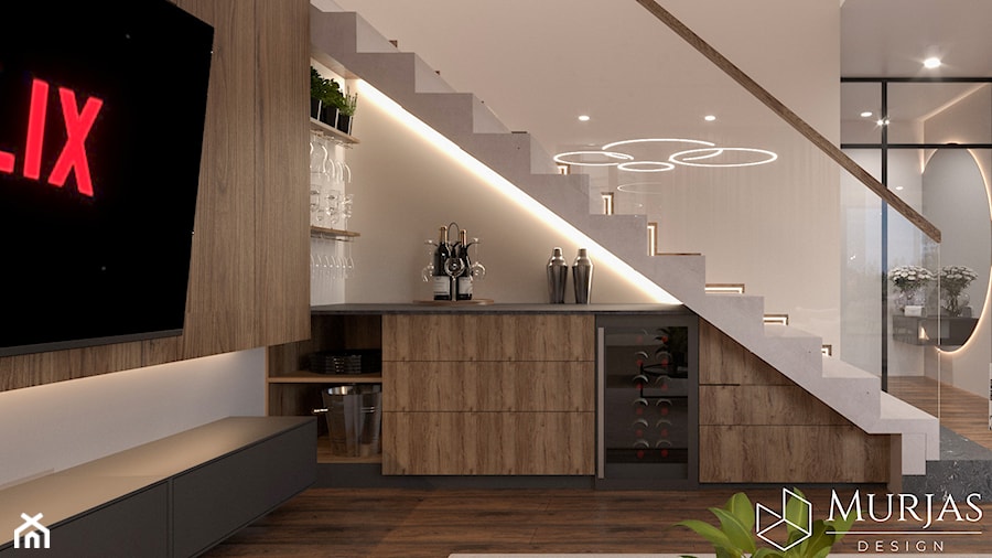 Dom w Żywcu - Salon, styl industrialny - zdjęcie od Murjas Design Projektowanie wnetrz
