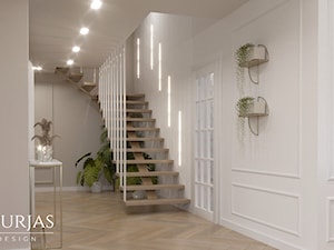 Pastelowe wnętrze - Schody, styl glamour - zdjęcie od Murjas Design Projektowanie wnetrz