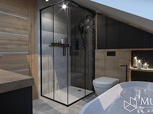 Loft pod Rzeszowem - Łazienka, styl industrialny - zdjęcie od Murjas Design Projektowanie wnetrz