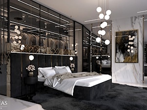 Ekskluzywna sypialnia - Sypialnia, styl nowoczesny - zdjęcie od Murjas Design Projektowanie wnetrz