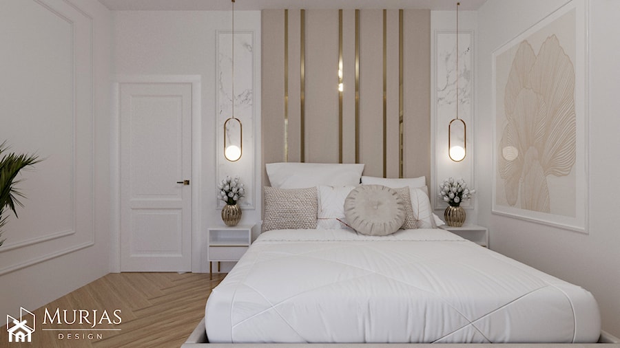Modern Classic w Warszawie - Sypialnia, styl nowoczesny - zdjęcie od Murjas Design Projektowanie wnetrz