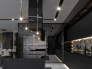 Czarna kuchnia - Kuchnia, styl nowoczesny - zdjęcie od Murjas Design Projektowanie wnetrz