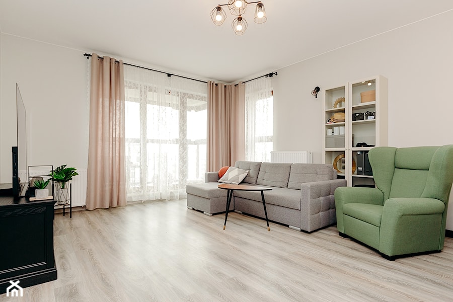 Mieszkanie na sprzedaż, Warszawa, Mokotów - Salon, styl skandynawski - zdjęcie od Home Staging Agata Palec - Mazowieckie