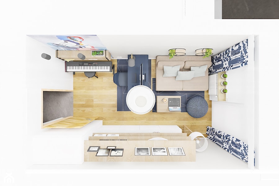 metamorfoza - mieszkanie w bloku Warszawa - Biuro, styl nowoczesny - zdjęcie od KC Interior-Plan Studio Projektowe Toruń