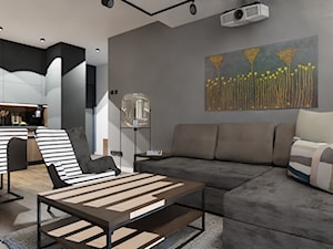 Apartament na Toruńskim Lewobrzeżu - Salon, styl nowoczesny - zdjęcie od KC Interior-Plan Studio Projektowe Toruń