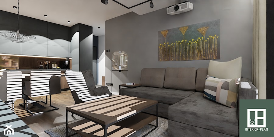Apartament na Toruńskim Lewobrzeżu - Salon, styl nowoczesny - zdjęcie od KC Interior-Plan Studio Projektowe Toruń