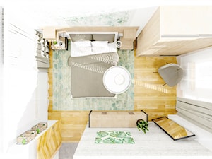 metamorfoza - mieszkanie w bloku Warszawa - Sypialnia, styl nowoczesny - zdjęcie od KC Interior-Plan Studio Projektowe Toruń