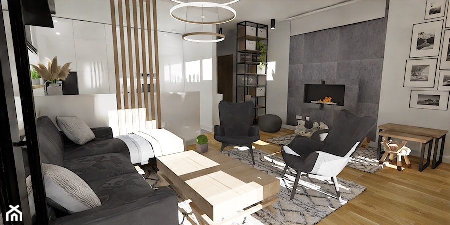 metamorfoza - mieszkanie w bloku Warszawa - Salon, styl nowoczesny - zdjęcie od KC Interior-Plan Studio Projektowe Toruń