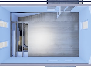 Projekt domu 35m2 POTAMIA z antresolą + budynek gospodarczy z garażem - Schody, styl skandynawski - zdjęcie od KC Interior-Plan Studio Projektowe Toruń