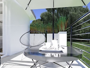 dom 35m2 z poddaszem - adaptacja na mieszkalny Chełmża - Taras, styl nowoczesny - zdjęcie od KC Interior-Plan Studio Projektowe Toruń