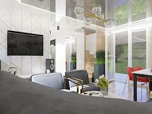 dom 35m2 z poddaszem - adaptacja na mieszkalny Chełmża - Salon, styl skandynawski - zdjęcie od KC Interior-Plan Studio Projektowe Toruń