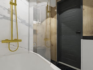 dom 35m2 z poddaszem - adaptacja na mieszkalny Chełmża - Łazienka, styl nowoczesny - zdjęcie od KC Interior-Plan Studio Projektowe Toruń