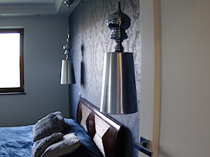 Fioletowa sypialnia, styl glamour - zdjęcie od Justyna Łuczak -Gręda Pegaz Design