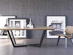 Drewniane stoły w stylu industrialnym